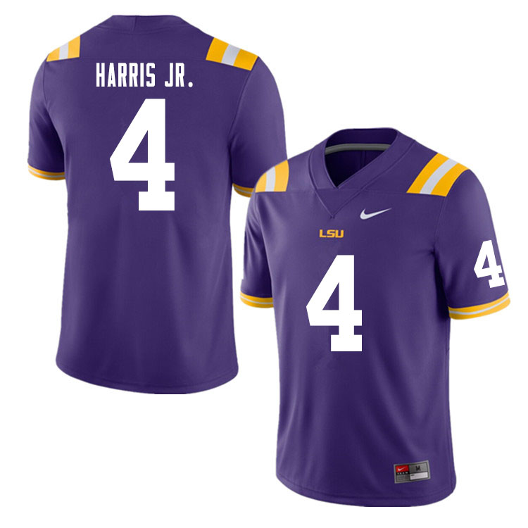 Men #4 Todd Harris Jr. LSU Tigers College Football Jerseys Sale-Purple - Click Image to Close